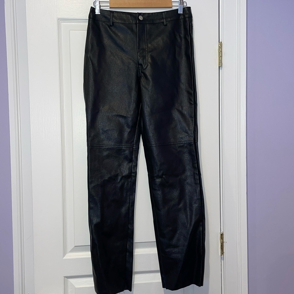 Princess Polly Black Leather Pants